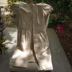 Brooks Brothers khaki dress, short sleeves